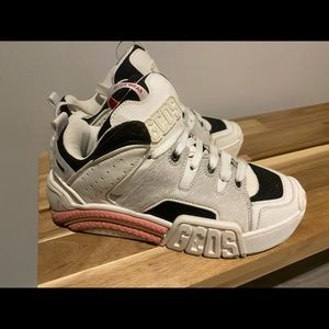 GCDS pony hair skate sneakers